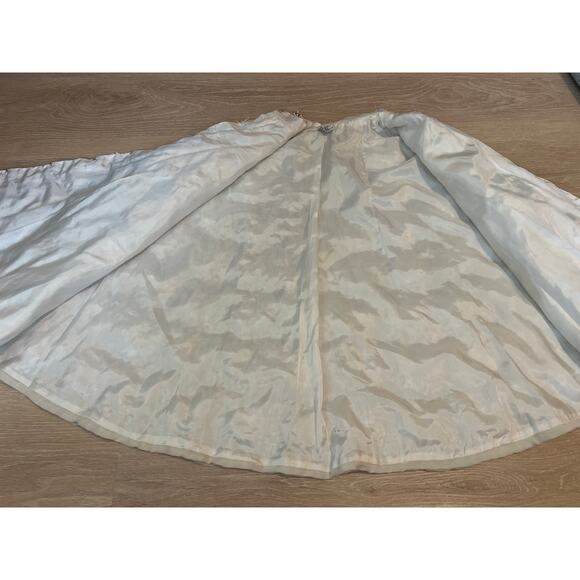 Custom Cape Soft White Beads Seed Pearls Sequins Silk Size Large Bridal Elegant - Picture 3 of 12